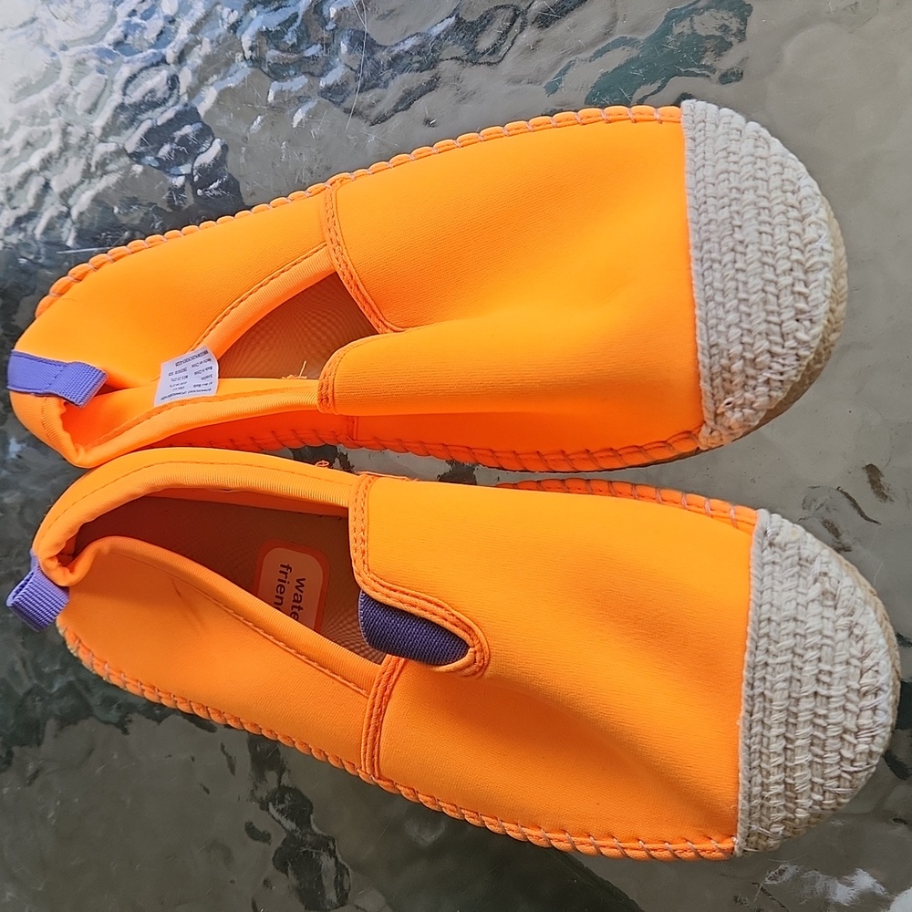 Wonder Nation Water Slip On Shoes Orange Purple Size 4-5